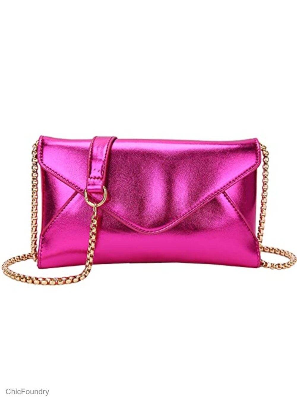 Evening Clutch Purse PU Leather Metallic Party Night Bag